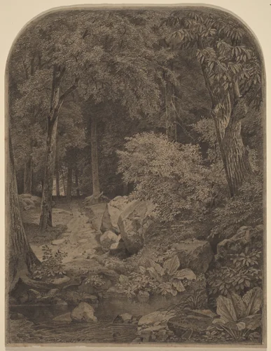 Landscape by William Trost Richards, drawing, 1862