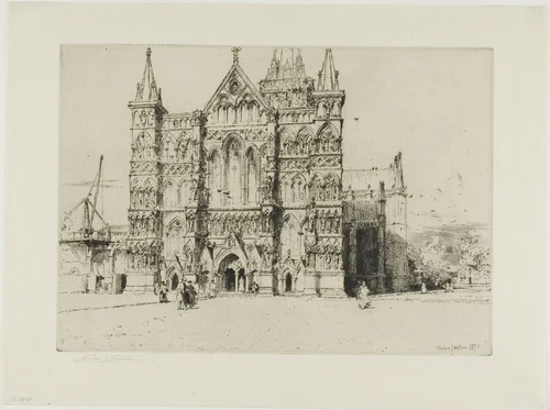 Salisbury Cathedral by Charles John Watson, print, 1897