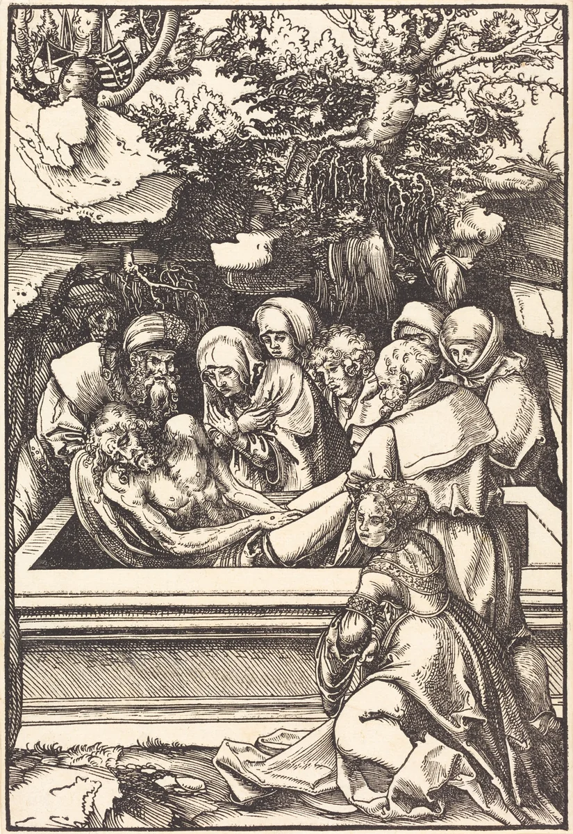 The Entombment by Lucas Cranach, print, 1509