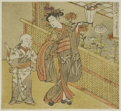 The Ninth Month (Kikuzuki), from the series "Fashionable Twelve Months (Furyu juni tsuki)" by Isoda Koryusai, print, 1765-1777