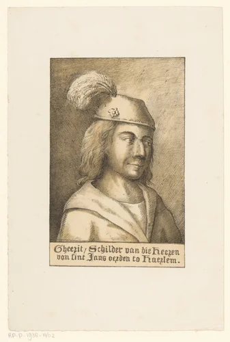 Portret van Geertgen tot Sint Jans by Frederik Hendrik Weissenbruch, print, 1838-1887