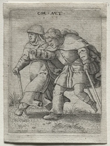 Dancing Cripples by Cornelis Massys, print, 1528-1548