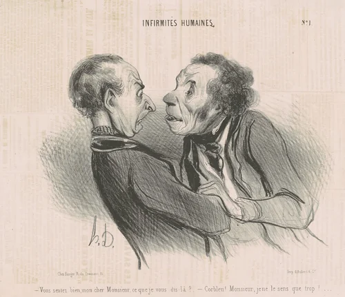 Vous sentez bien, mon cher monsieur... by Honoré Daumier, print, 1840