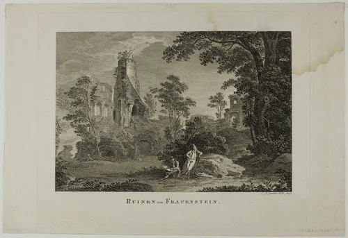 Ruins of Frauenstein by Christian August Günter, print, 1810