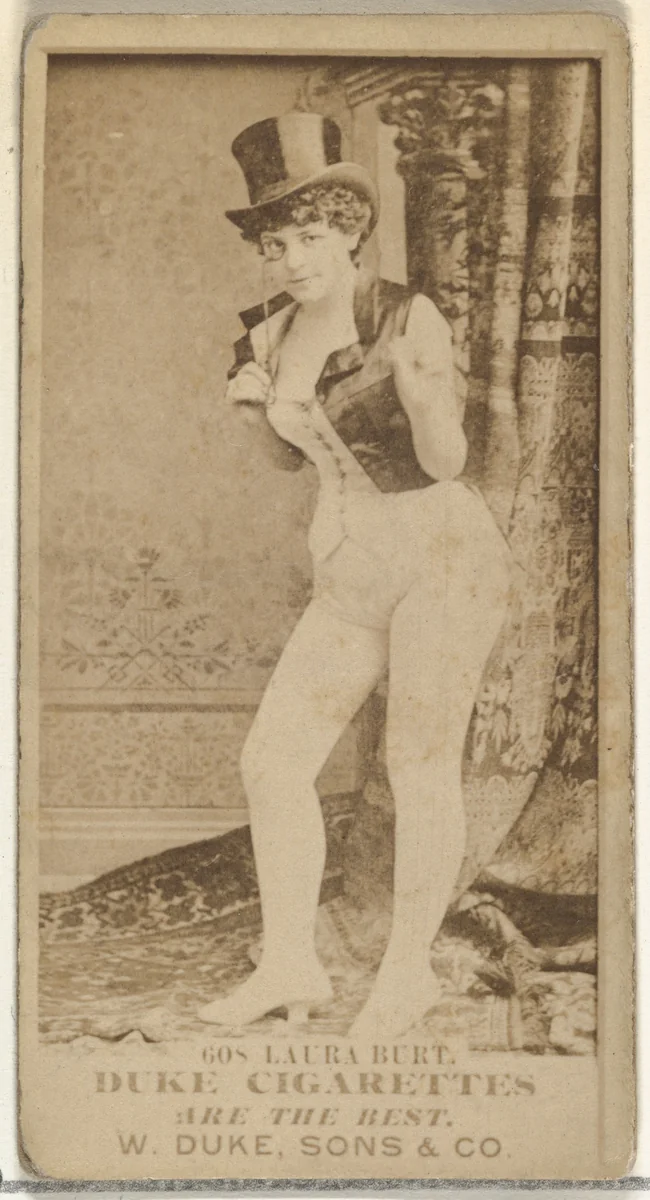 Card Number 608, Laura Burt, from the Actors and Actresses series (N145-7) issued by Duke Sons & Co. to promote Duke Cigarettes by W. Duke, Sons & Co., photograph, 1880-1889