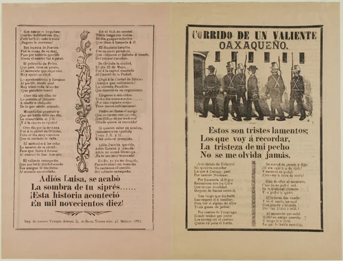 Corrido of A Brave Oaxacan by José Guadalupe Posada, print, 1911