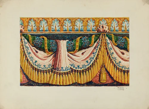 Wall Paper Border Design by Frances Lichten, index of american design, 1936