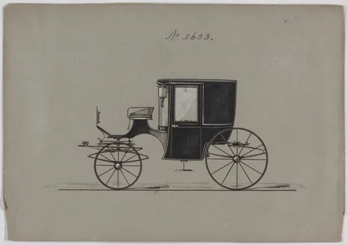 Design for Coupé, no. 3633 by Brewster & Co., drawing, 1880