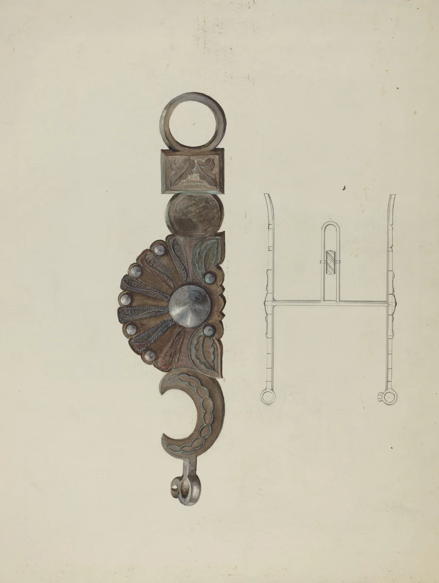 Bridle Bit by Gerald Transpota, index of american design, 1936