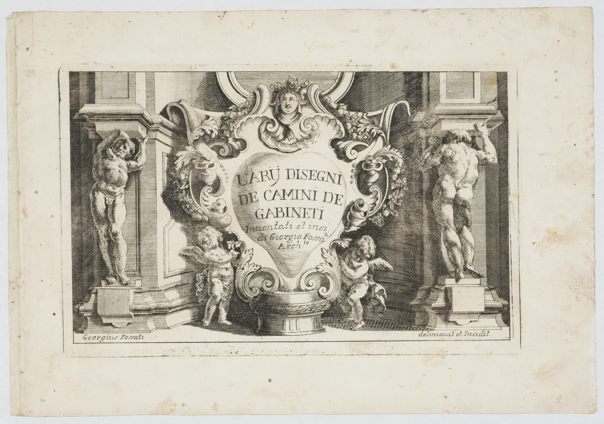 Varij Disegni de Camini de Gabineti [sic] by Giorgio Fossati, print, 1735-1745