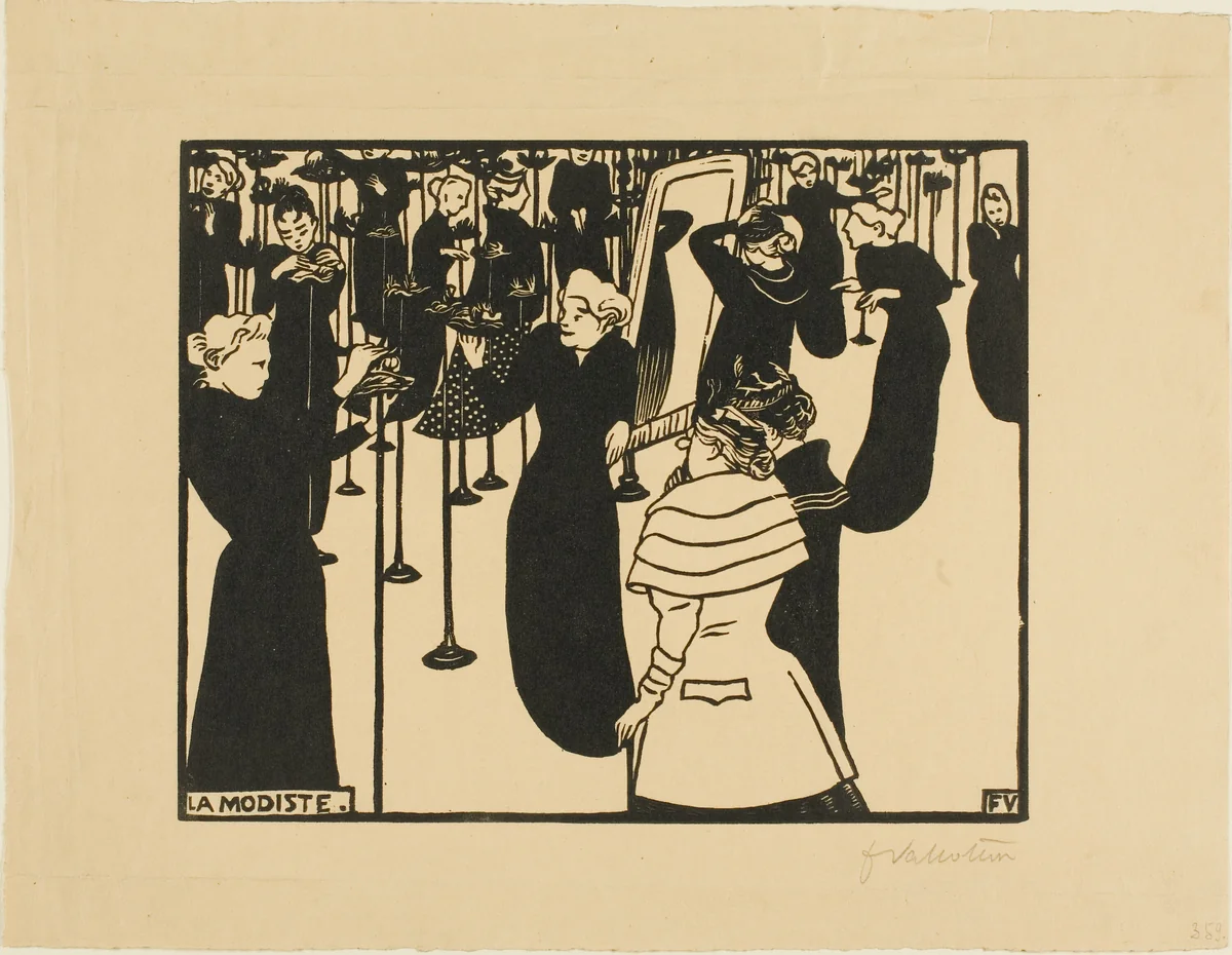The Milliner by Félix Edouard Vallotton, print, 1894