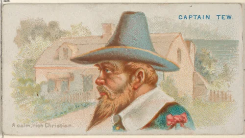 Captain Tew, A Calm, Rich Christian, from the Pirates of the Spanish Main series (N19) for Allen & Ginter Cigarettes by Allen & Ginter, print, 1886-1891
