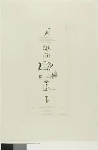Rebus: Béranger was not Really Strong, for he Never had the Key of the Fields by Charles Meryon, print, 1863