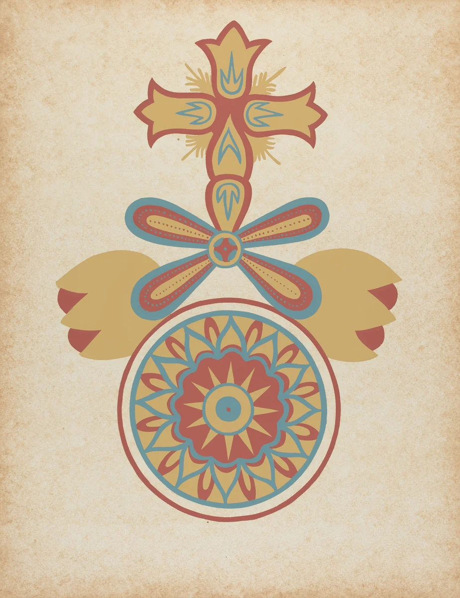 Santa Barbara Mission Doorway Design from the portfolio "Decorative Art of Spanish California" by American 20th Century, index of american design, 1935-1942