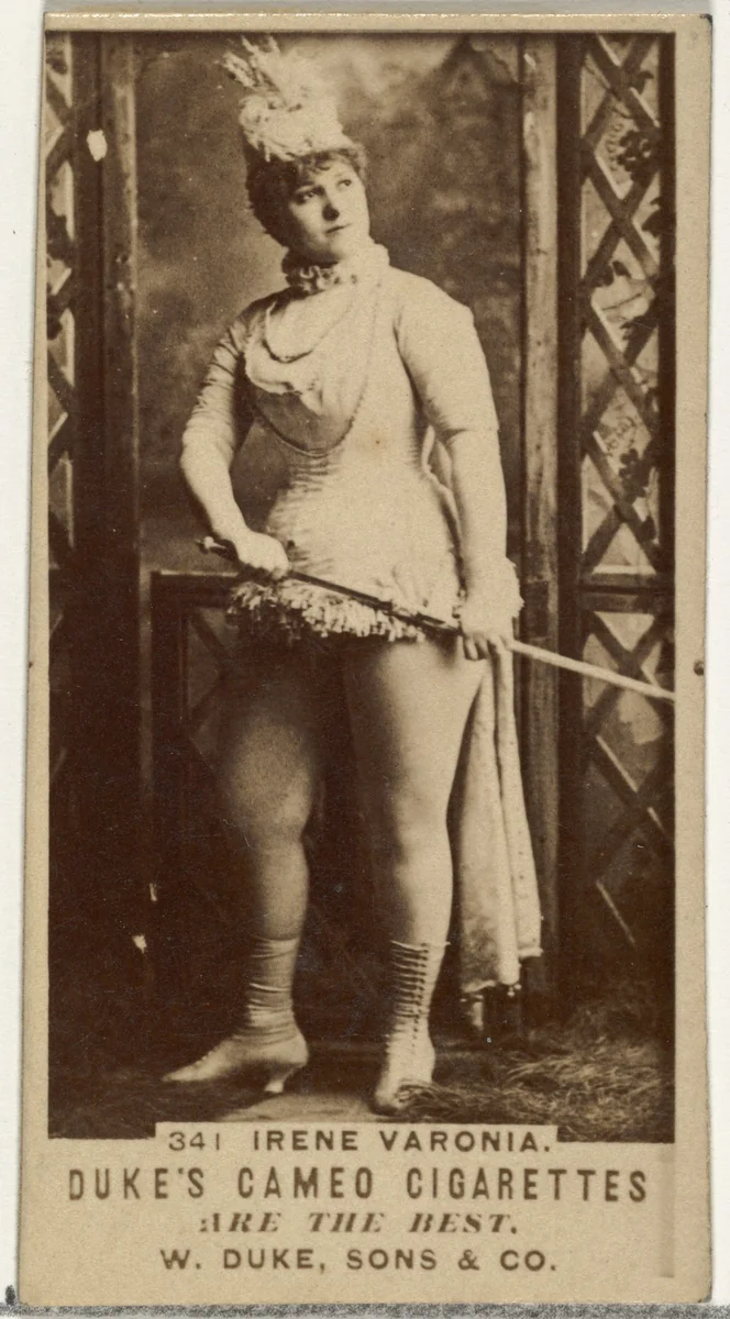 Card Number 341, Irene Varonia, from the Actors and Actresses series (N145-5) issued by Duke Sons & Co. to promote Cameo Cigarettes by W. Duke, Sons & Co., photograph, 1880-1889