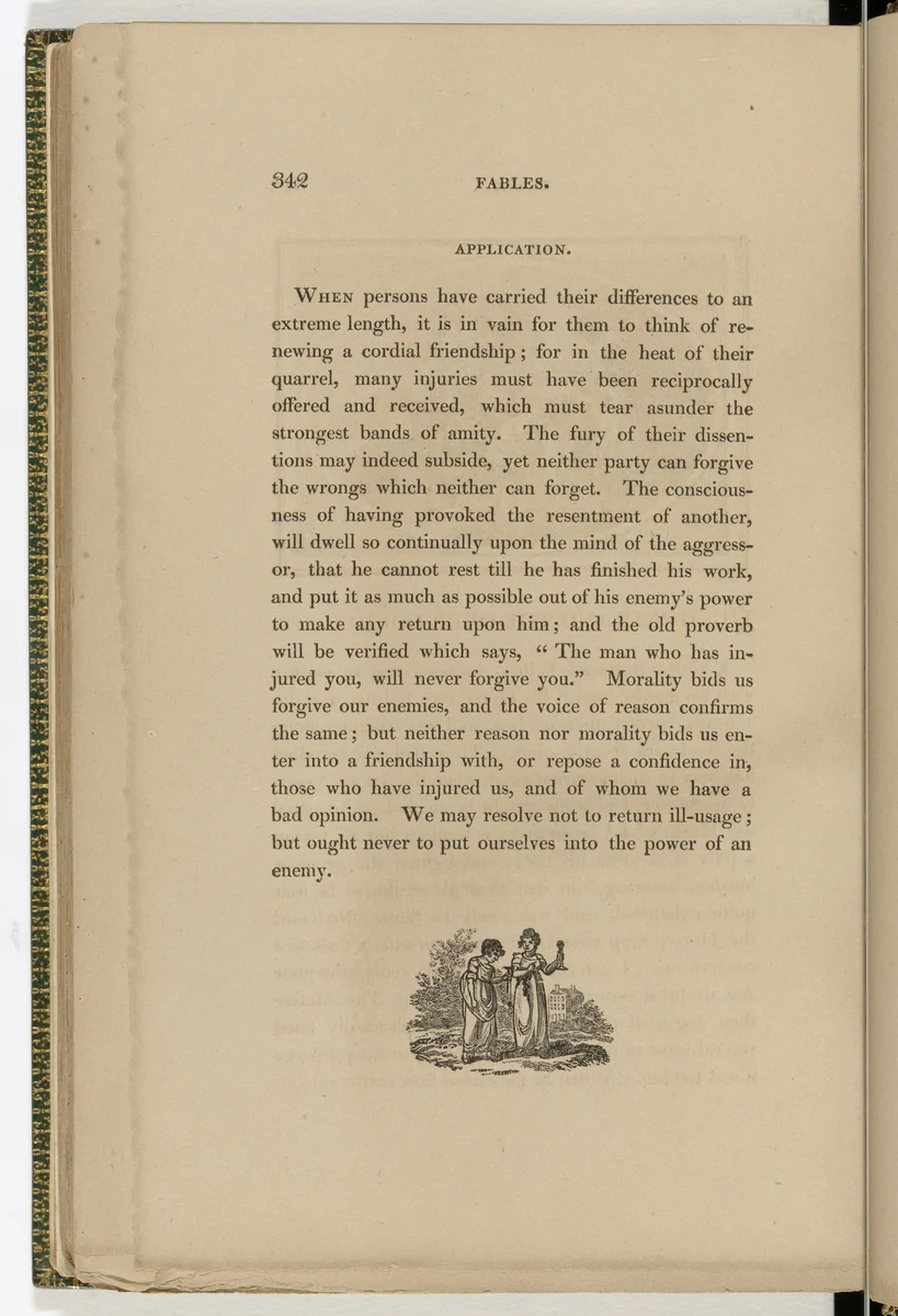 Tailpiece (page 342) from The Fables of Aesop by Thomas Bewick, illustrated book, 1818