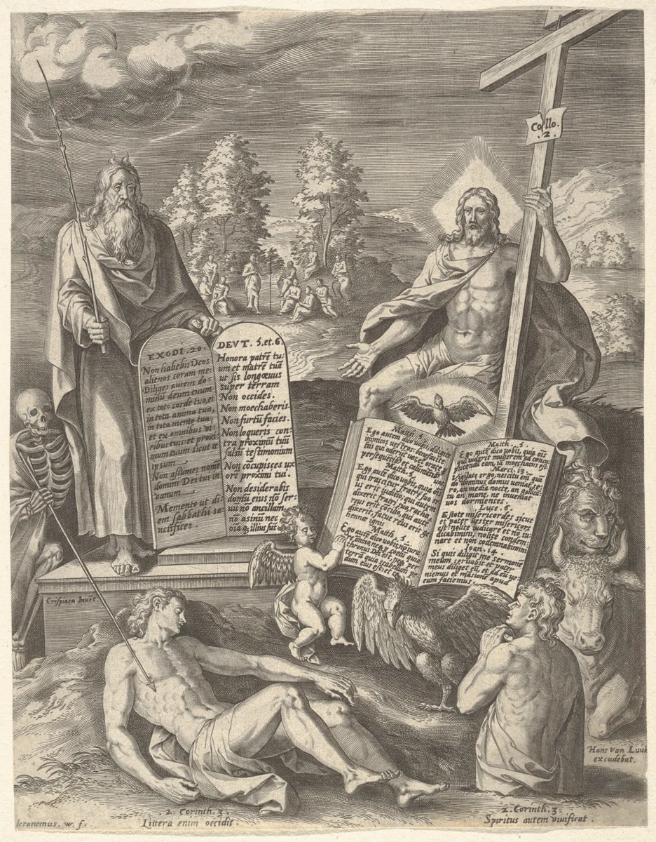 Allegory of the Salvation of Mankind from "Allegory of the Resurrection and the Salvation," a pair by Hieronymus Wierix, print, 1581-1591