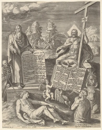 Allegory of the Salvation of Mankind from "Allegory of the Resurrection and the Salvation," a pair by Hieronymus Wierix, print, 1581-1591