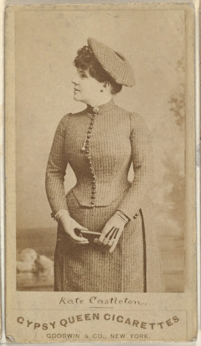 Kate Castleton, from the Actors and Actresses series (N171) for Gypsy Queen Cigarettes by Goodwin & Company, photograph, 1886-1890
