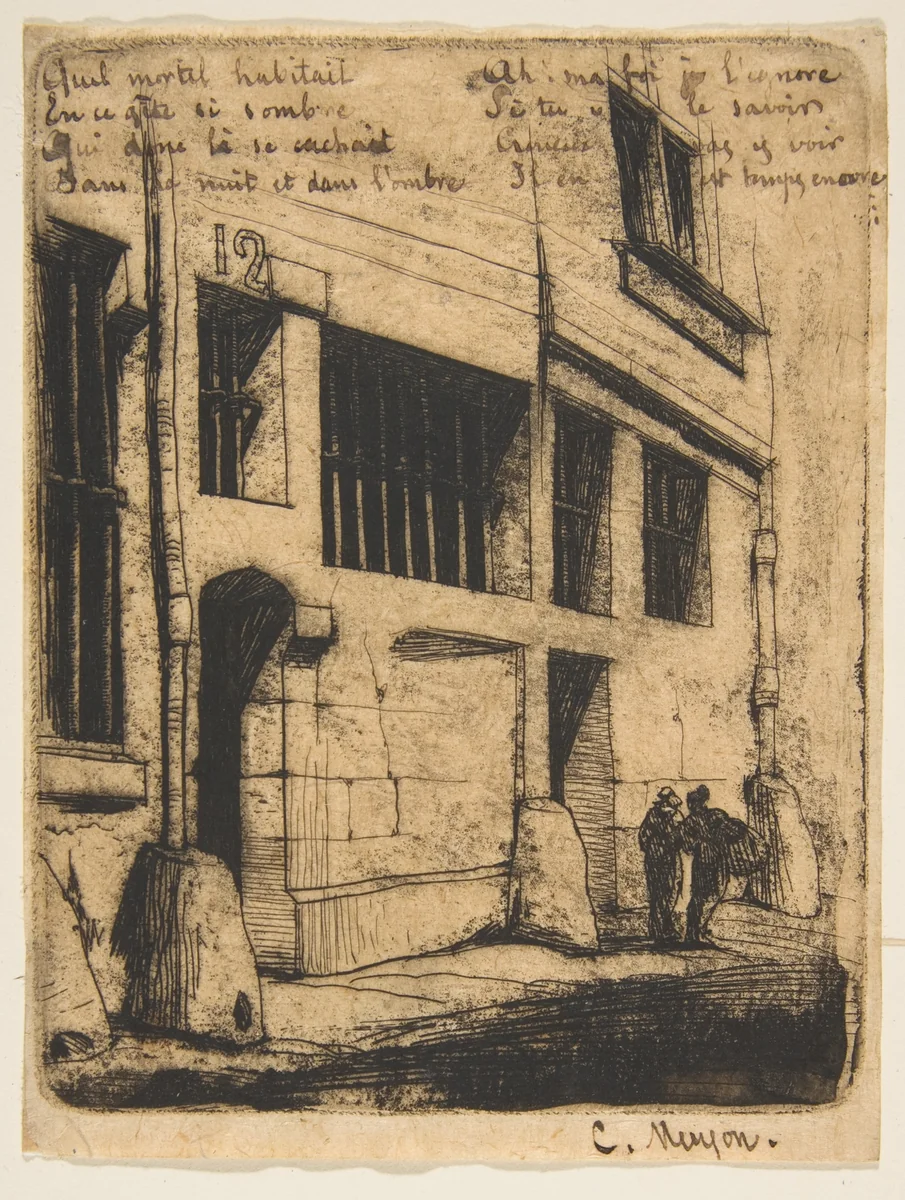 Rue des Mauvais Garçons, Paris by Charles Meryon, print, 1854