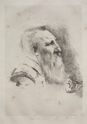 Auguste Rodin by Albert Besnard, print, 1900