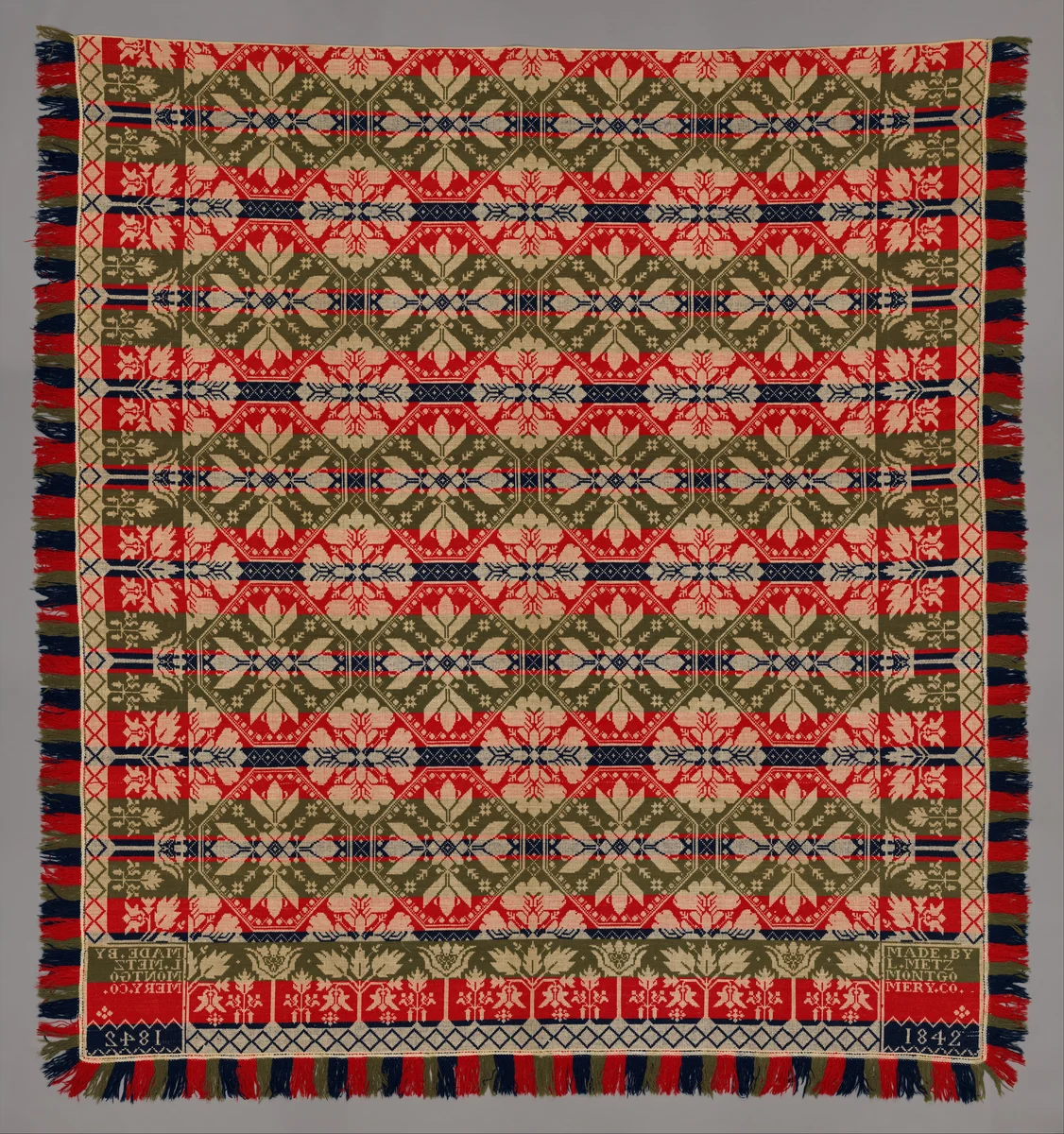 Coverlet by Leonard Metz, artwork, 1842