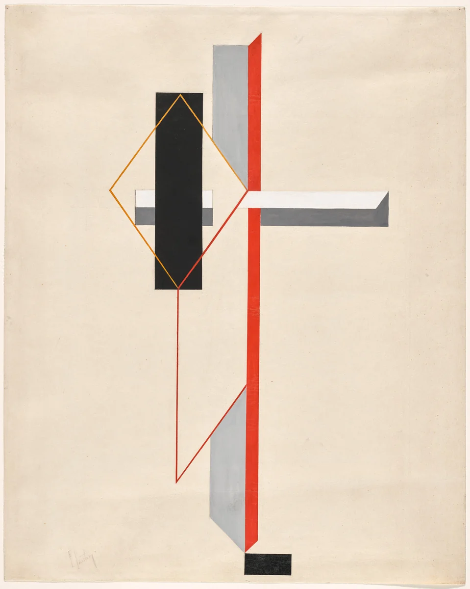 Proun Composition by El Lissitzky, drawing, 1922