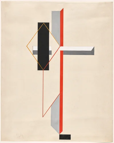Proun Composition by El Lissitzky, drawing, 1922