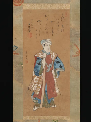 Bandō Mitsugorō II as Shinbei in the Kabuki Play "Sukeroku" by Utagawa Toyokuni, painting, 1769-1825