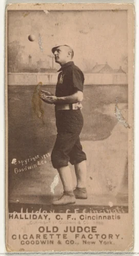James Wear "Bug" Holliday, Center Field, Cincinnati, from the Old Judge series (N172) for Old Judge Cigarettes by Goodwin & Company, photograph, 1888
