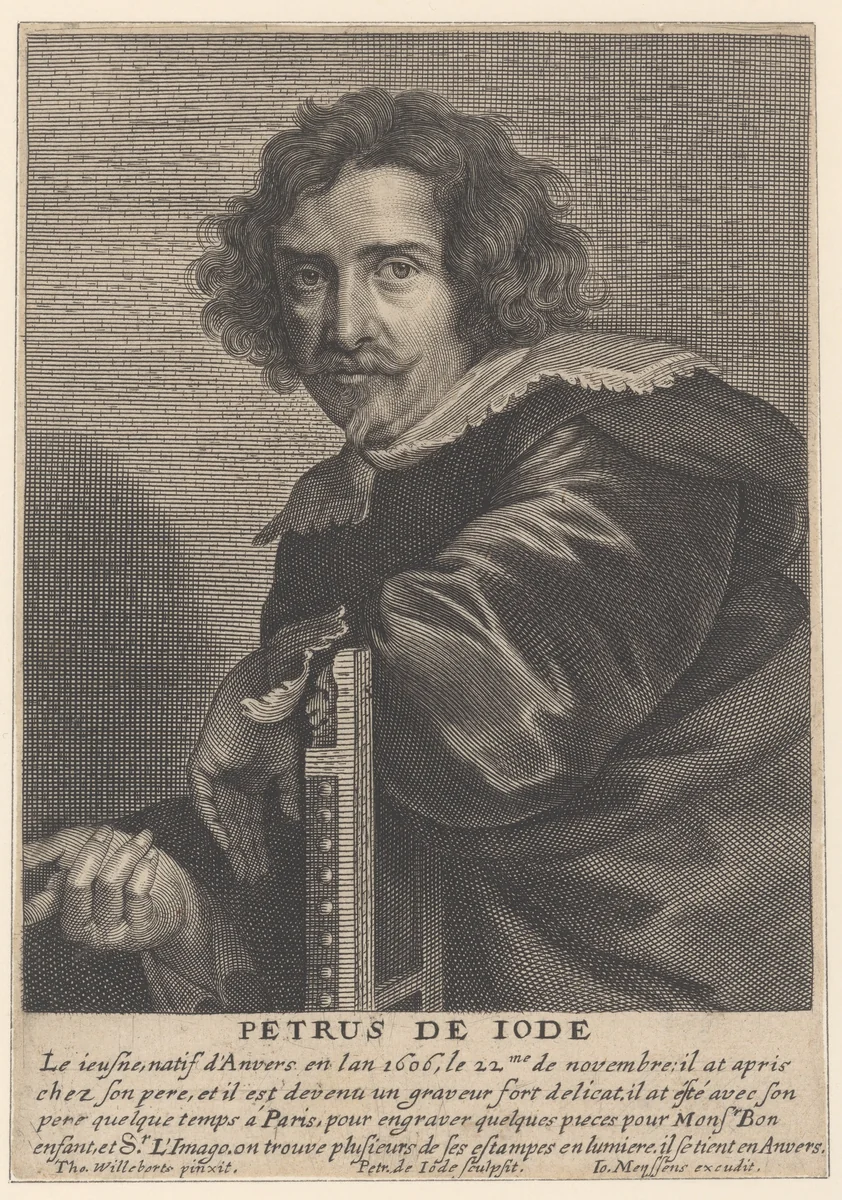 Portrait of Pieter de Jode the Younger by Pieter de Jode II, print, 1606-1674