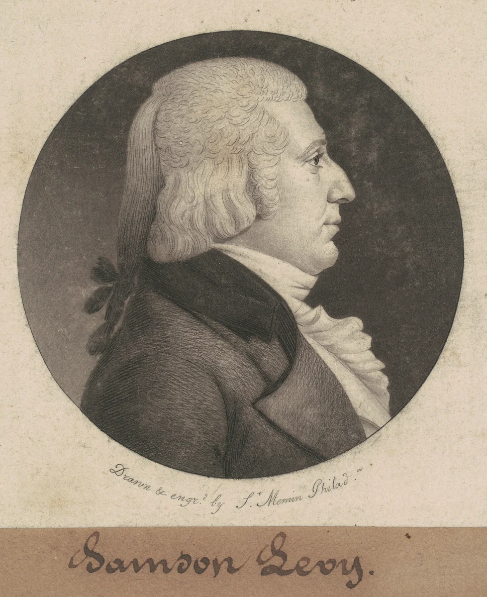 Samson Levy, Jr. by Charles B. J. Févret de Saint-Mémin, print, 1802