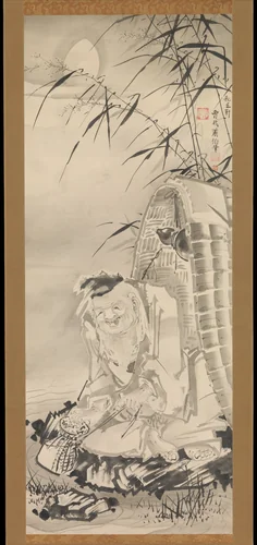 Tōkaibō with a Fishing Basket by Soga Shōhaku (曾我 蕭白), painting, 1758-1778