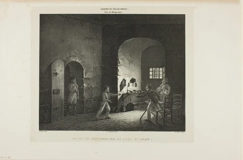 The Duc de Montpensier at Fort St. Jean by François Bellay, print, 1824