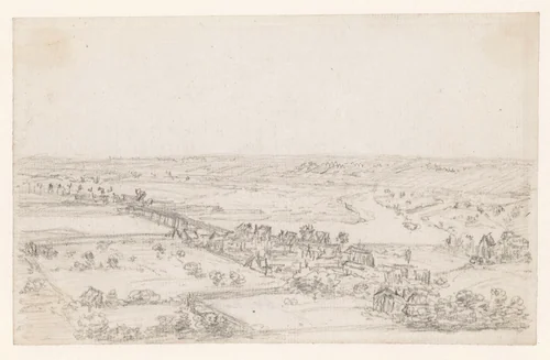Onvoltooide schets van een heuvellandschap by Georges Michel, drawing, 1773-1843