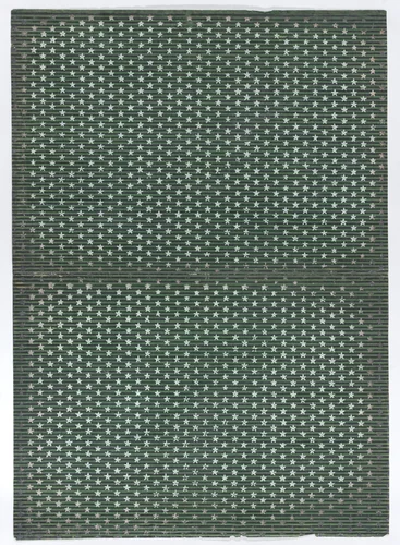 Book cover with overall pattern of stars and stripes by anonymous, print, 1800-1900