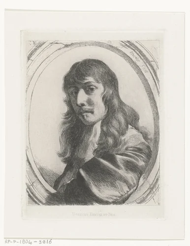 Zelfportret van Nicolaes van Helt Stockade by Johannes Arnoldus Boland, print, 1866