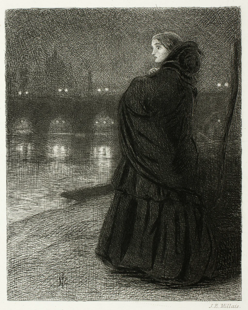 Bridge of Sighs by John Everett Millais, print, 1858