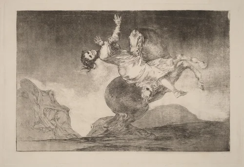El caballo raptor (The Horse-Abductor) by Francisco Goya, print, 1816