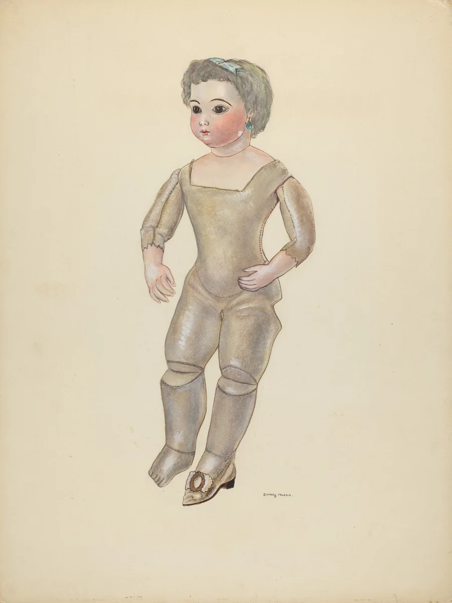Doll with Bisque Head by Dorothy Harris, index of american design, 1937