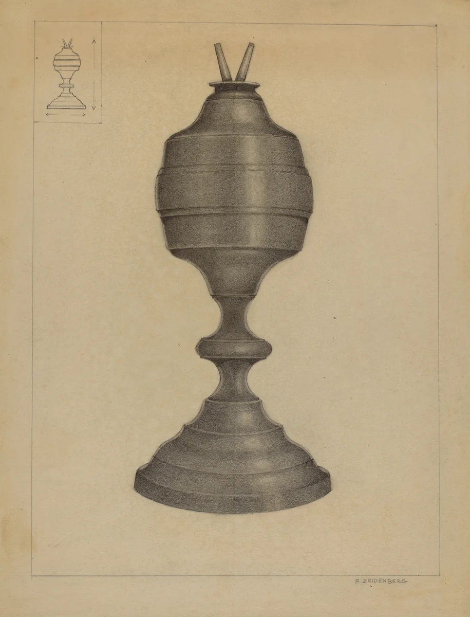Lamp by Arthur Zaidenberg, index of american design, 1936