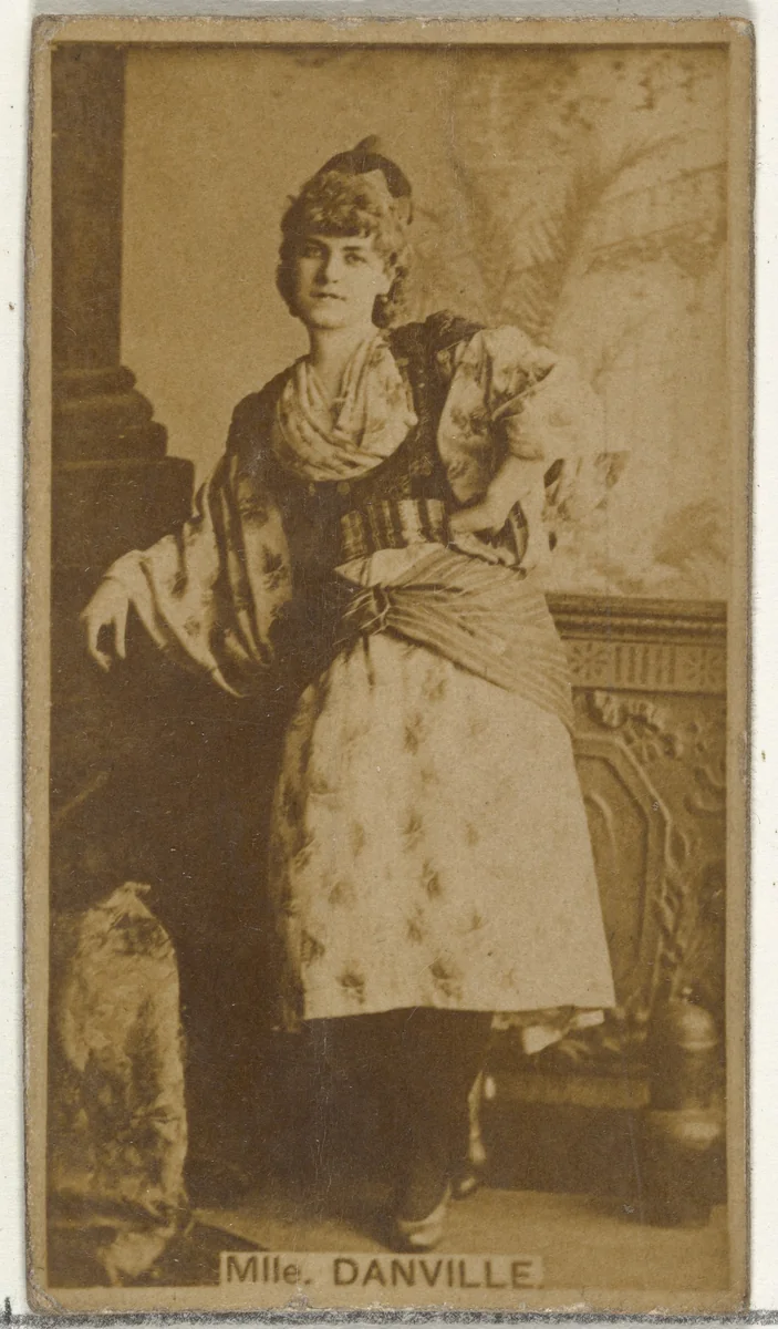 Mlle. Danville, from the Actors and Actresses series (N145-8) issued by Duke Sons & Co. to promote Duke Cigarettes by W. Duke, Sons & Co., photograph, 1890-1895