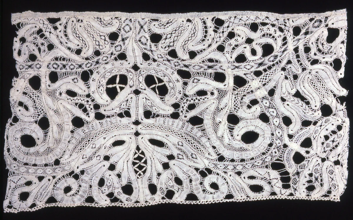 Two Border Fragments by Italy, Milan, textile, 1675-1725