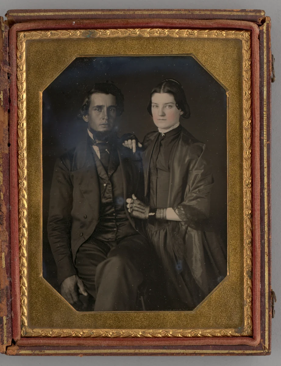 Untitled (Portait of a Woman and a Man) by Unknown maker, other, 1855