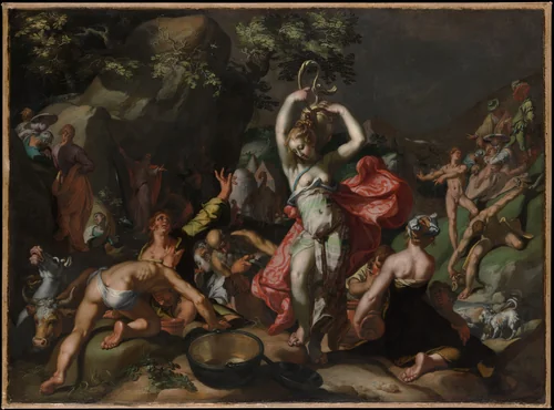 Moses Striking the Rock by Abraham Bloemaert, painting, 1596