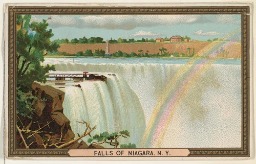 Falls of Niagara, New York, from the Rulers, Flags, and Coats of Arms series (N126-1) issued by W. Duke, Sons & Co. by W. Duke, Sons & Co., print, 1888