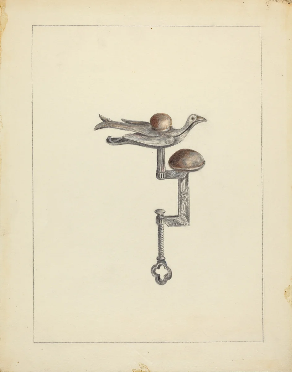 Sewing Bird by Charlotte Winter, index of american design, 1937