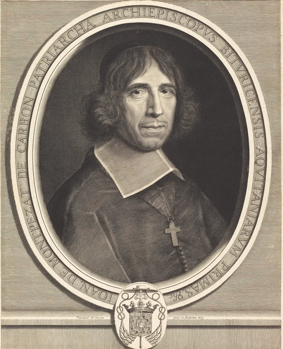 Jean de Montpezat de Carbon by Robert Nanteuil, print, 1673