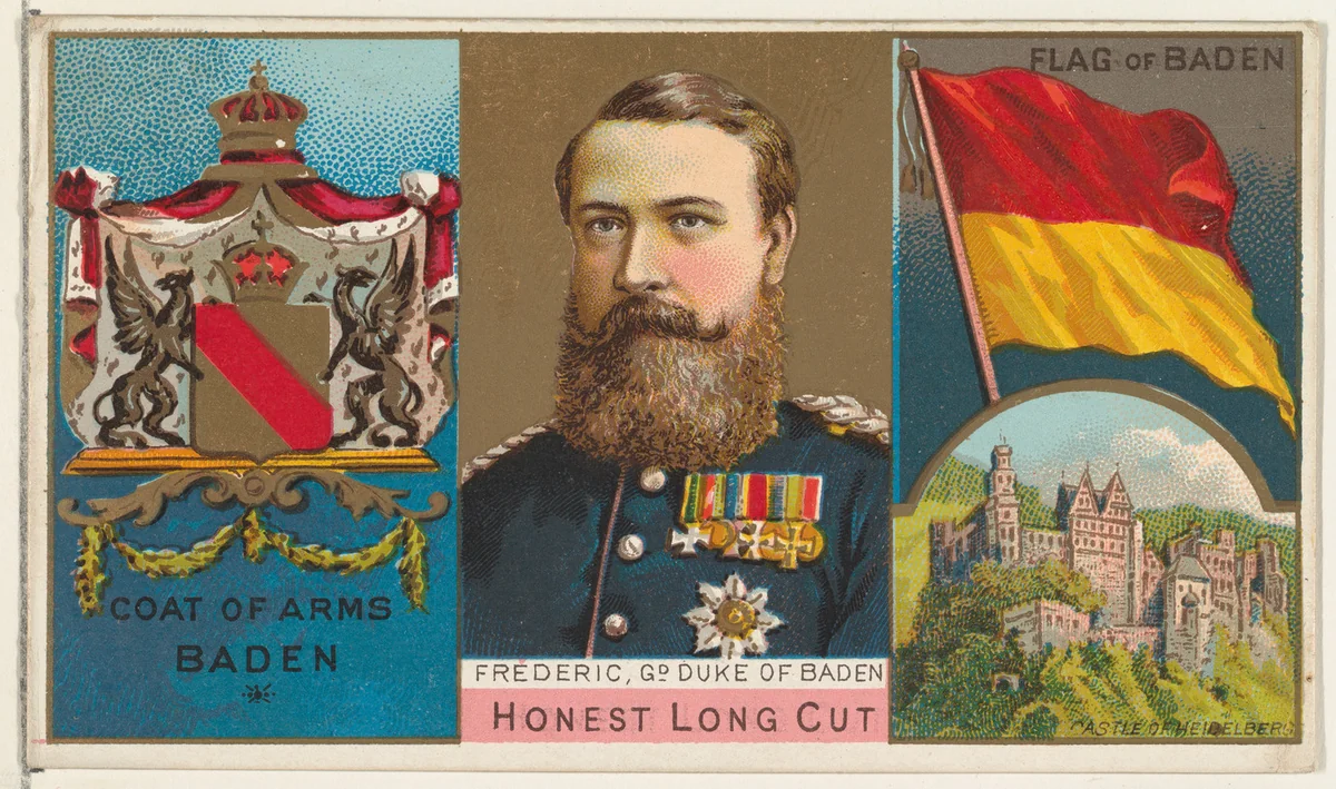 Frederic, Grand Duke of Baden, from the Rulers, Flags, and Coats of Arms series (N126-1) issued by W. Duke, Sons & Co. by W. Duke, Sons & Co., print, 1888