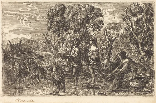 The Ford (Le passage du gué) by Claude Lorrain, print, 1634
